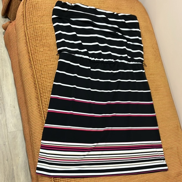 White House Black Market Strapless Striped Dress - Picture 3 of 5